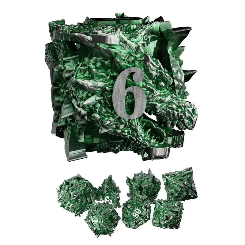 Dragon Head Shaped Metal Hollow Dice for role playing games players, Dungeon and Dragon Games Dice Online for Sale