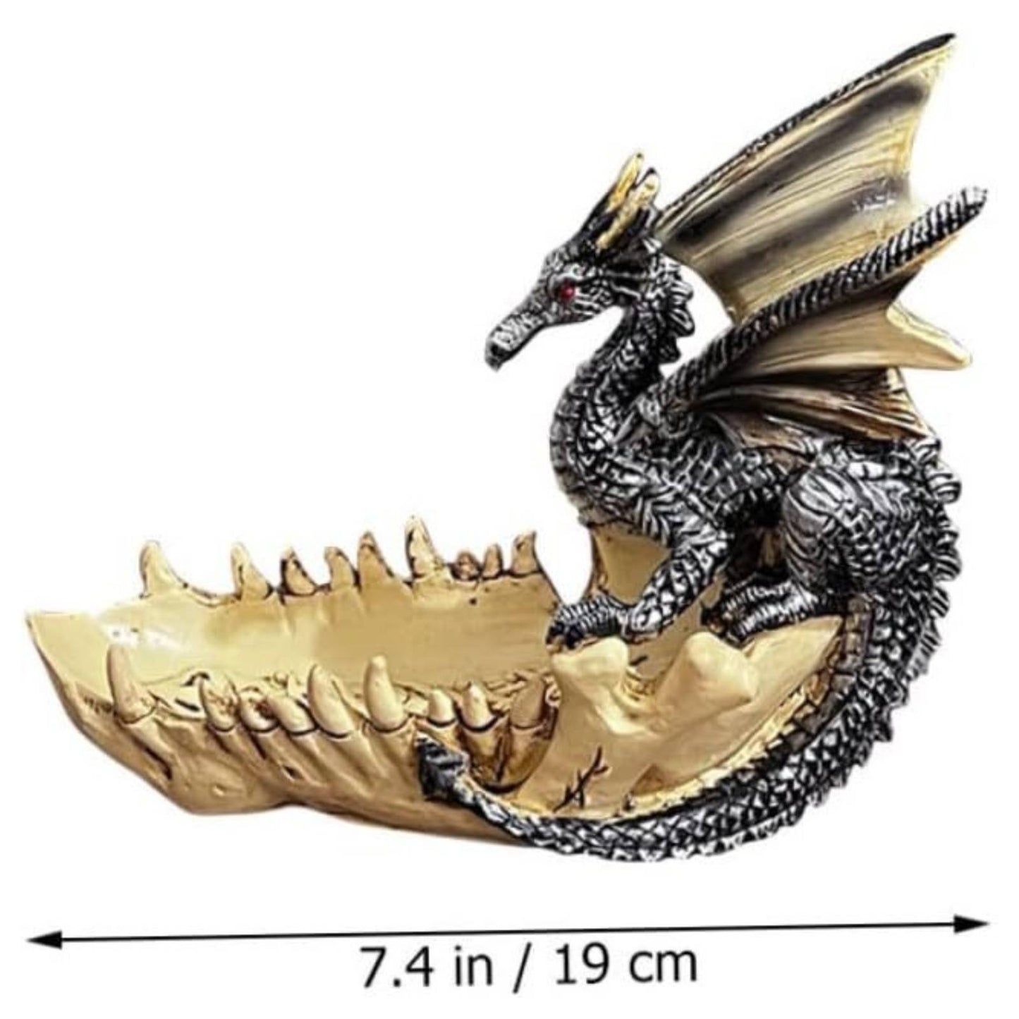 Allin Dice Dragon Teeth Resin Dice Tray for RPG Games Players, Shinning Royal Purple Dragon Dice Tray &Dice Collect Box for Board Games Player and Dice Collectors