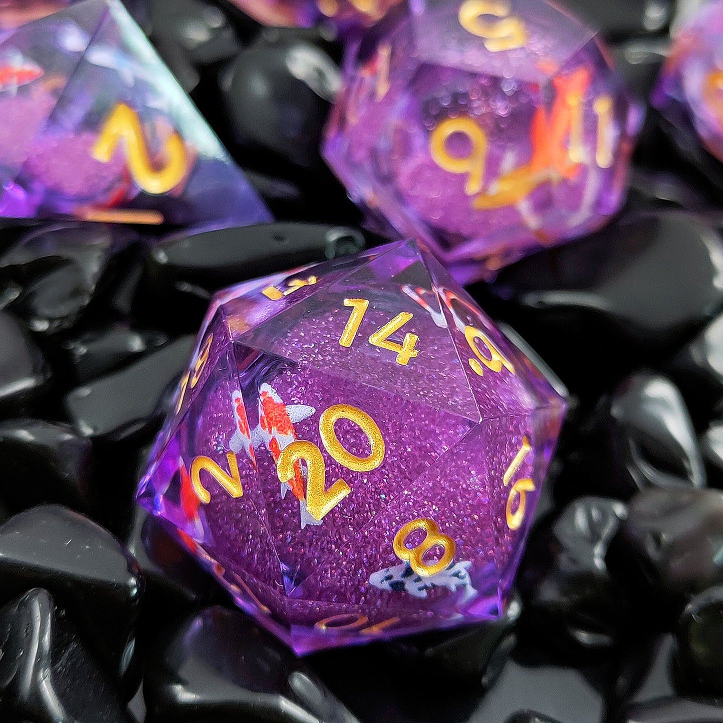 Resin Liquid Core Dice Sharp Edge DND Dice Set Daisy Dice Party Player Collection for Dungeon and Dragons Game Polyhedral Dice online for sale