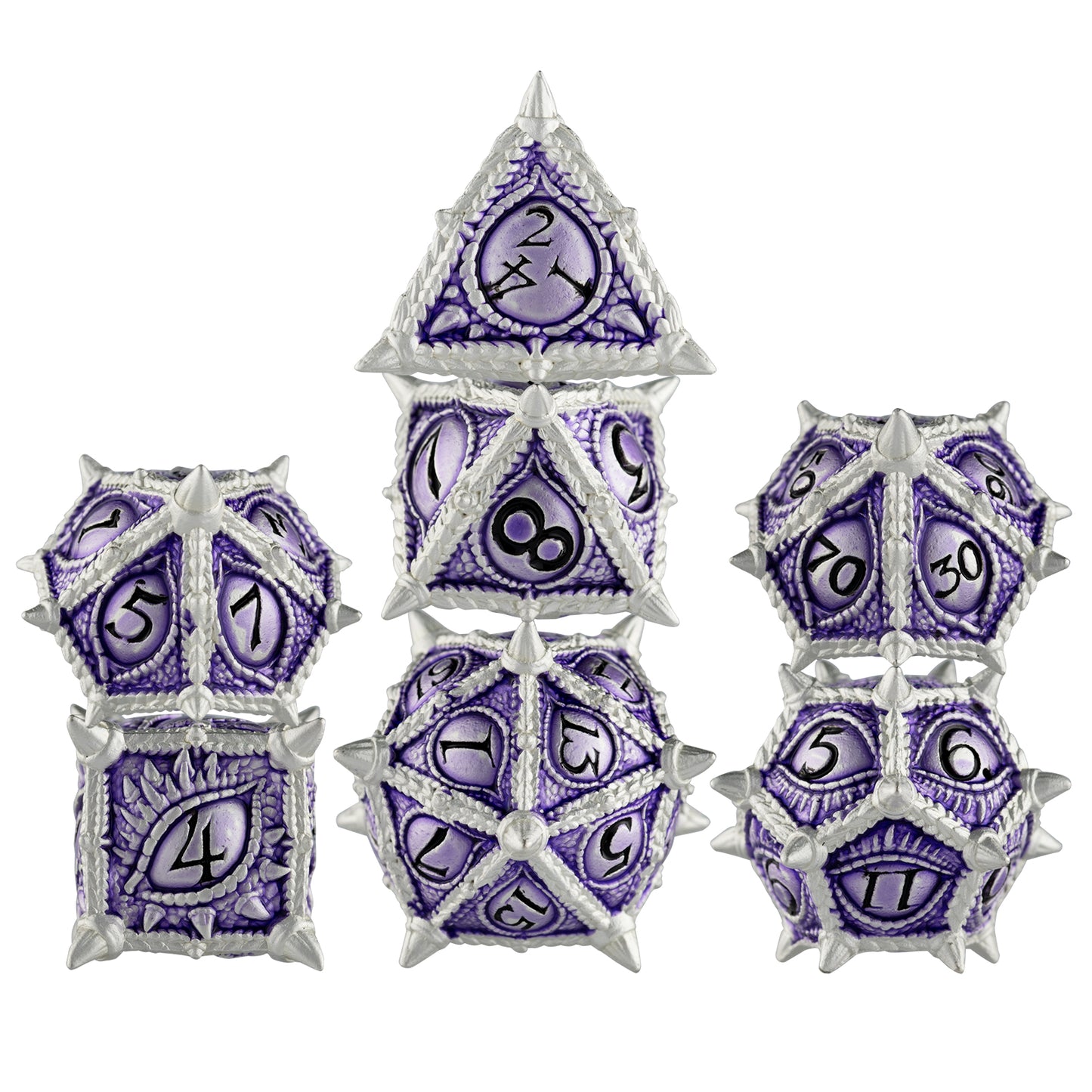 7 pièces mdn dés en métal donjon et Dragon jeu de dés polyédriques jeux de rôle RPG dés D20 D12 D10 D8 D6 D4 pour jeux de Table 