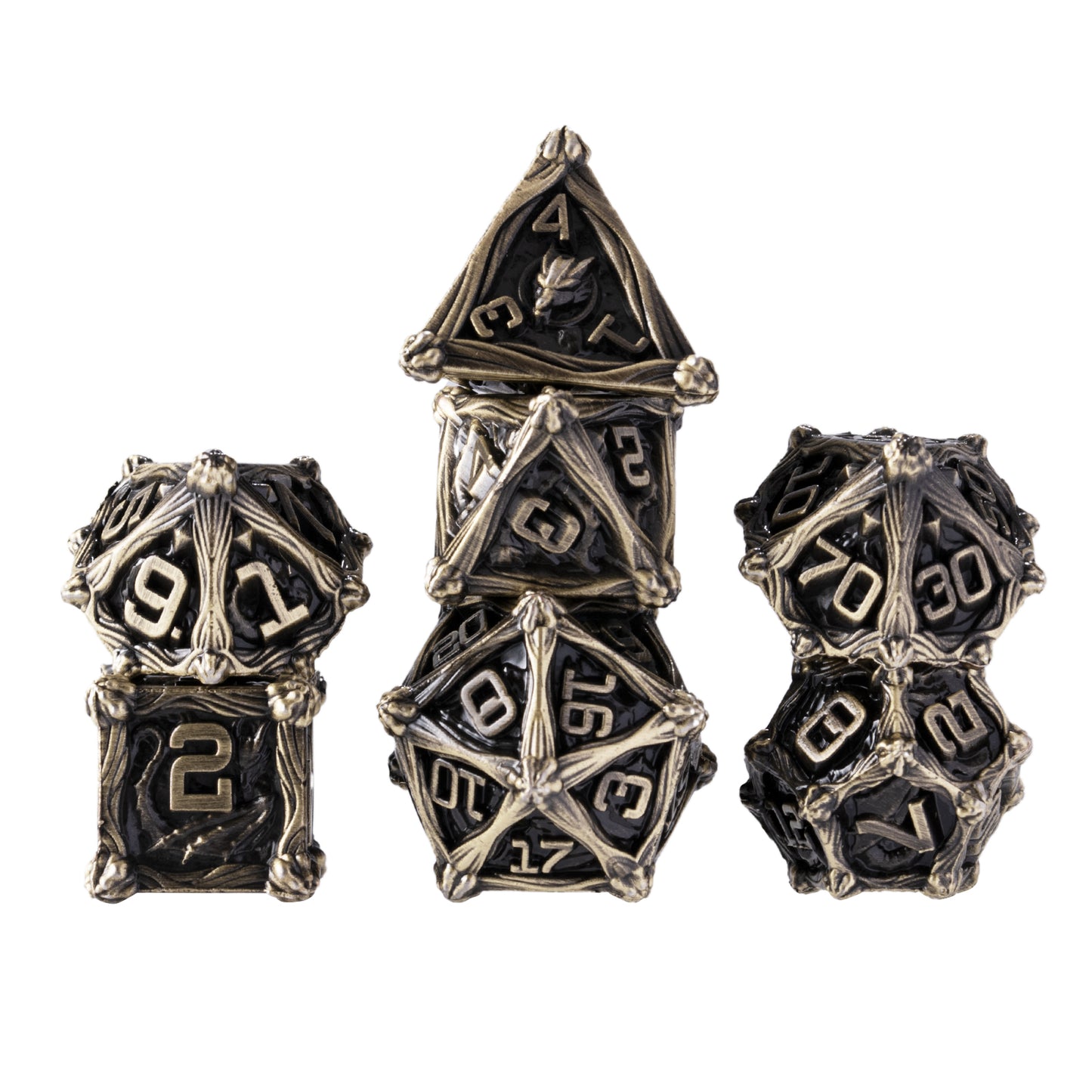 Board Games DND Metal Dice Set Dungeon and Dragon 7PCS Polyhedral Dice Set Role Playing Games RPG Dice D20