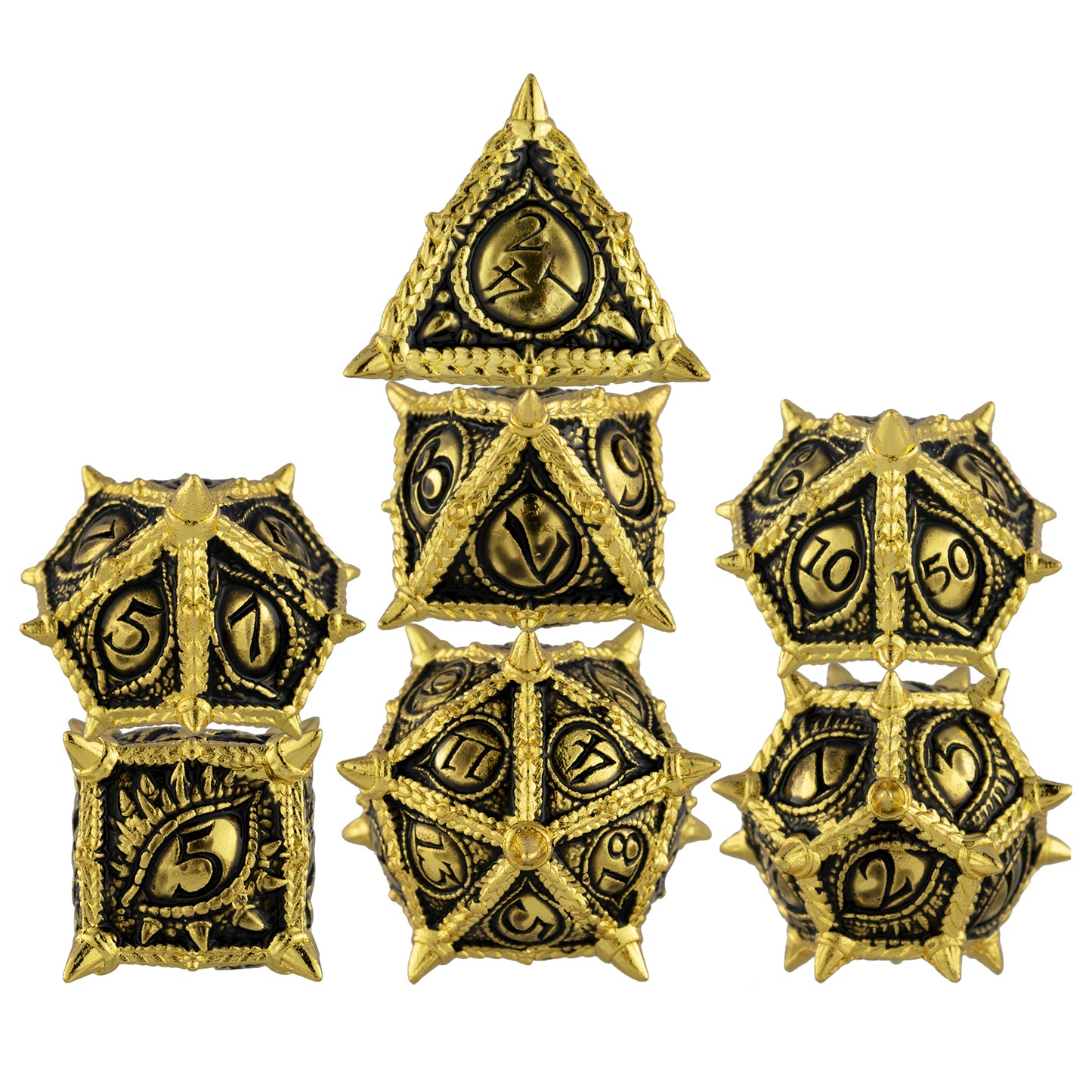 7 pièces mdn dés en métal donjon et Dragon jeu de dés polyédriques jeux de rôle RPG dés D20 D12 D10 D8 D6 D4 pour jeux de Table 