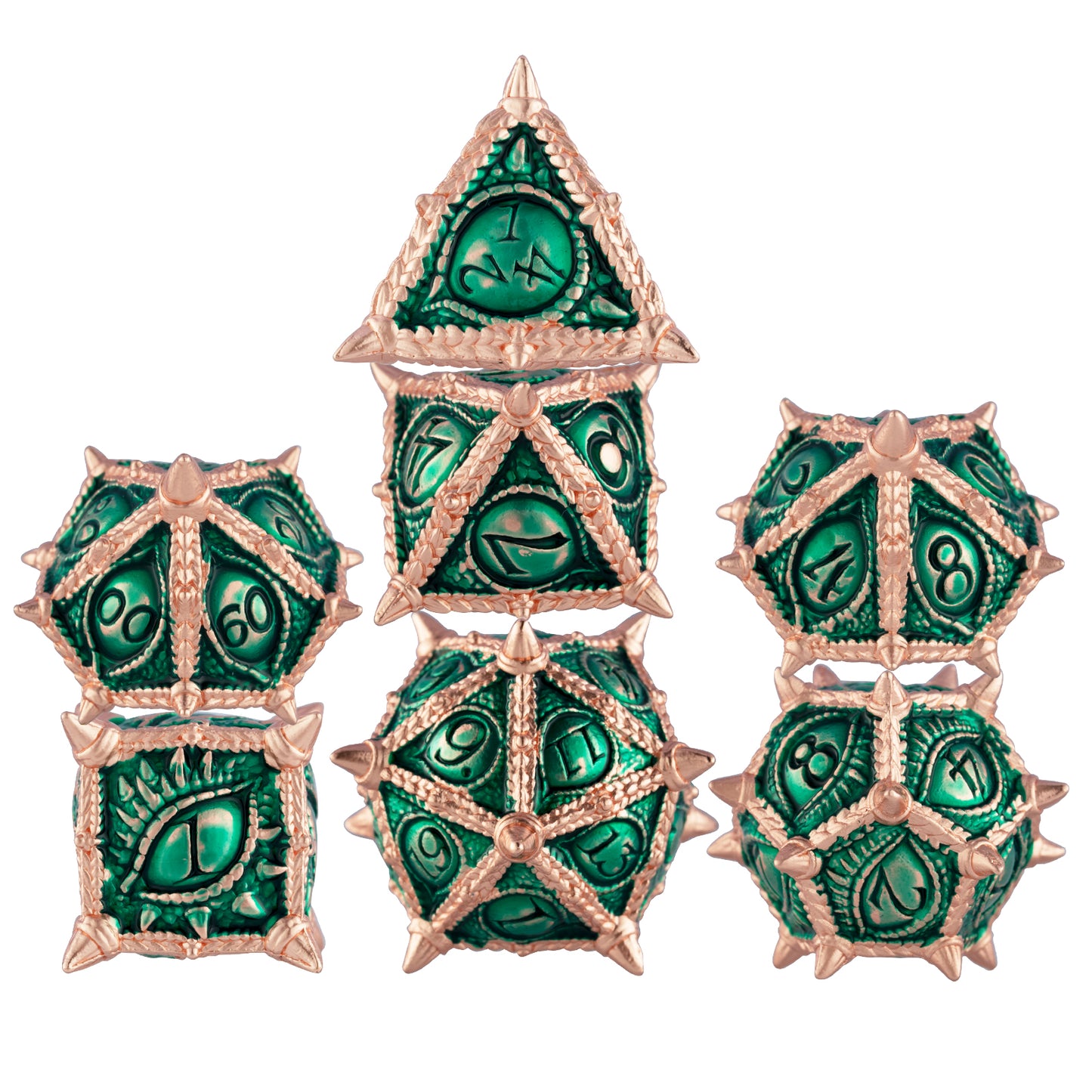 7 pièces mdn dés en métal donjon et Dragon jeu de dés polyédriques jeux de rôle RPG dés D20 D12 D10 D8 D6 D4 pour jeux de Table 