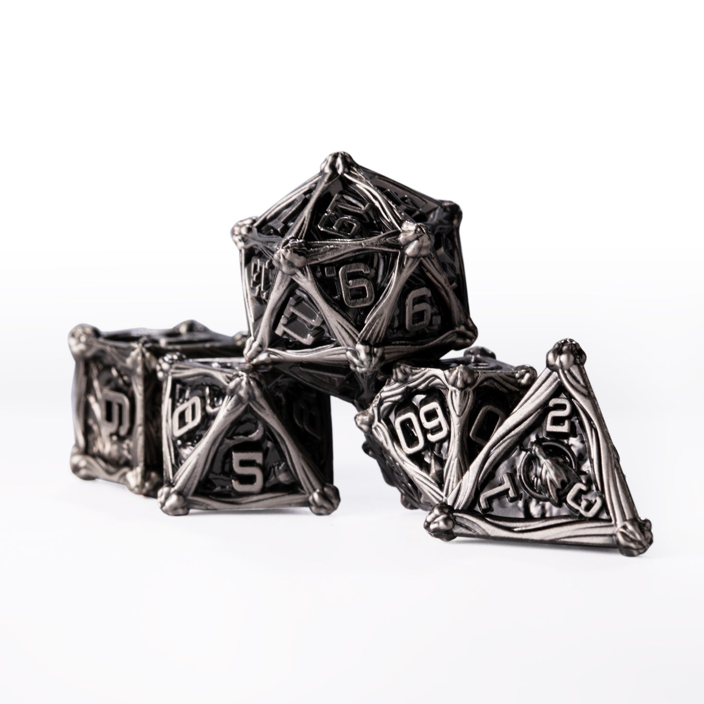 Board Games DND Metal Dice Set Dungeon and Dragon 7PCS Polyhedral Dice Set Role Playing Games RPG Dice  D20