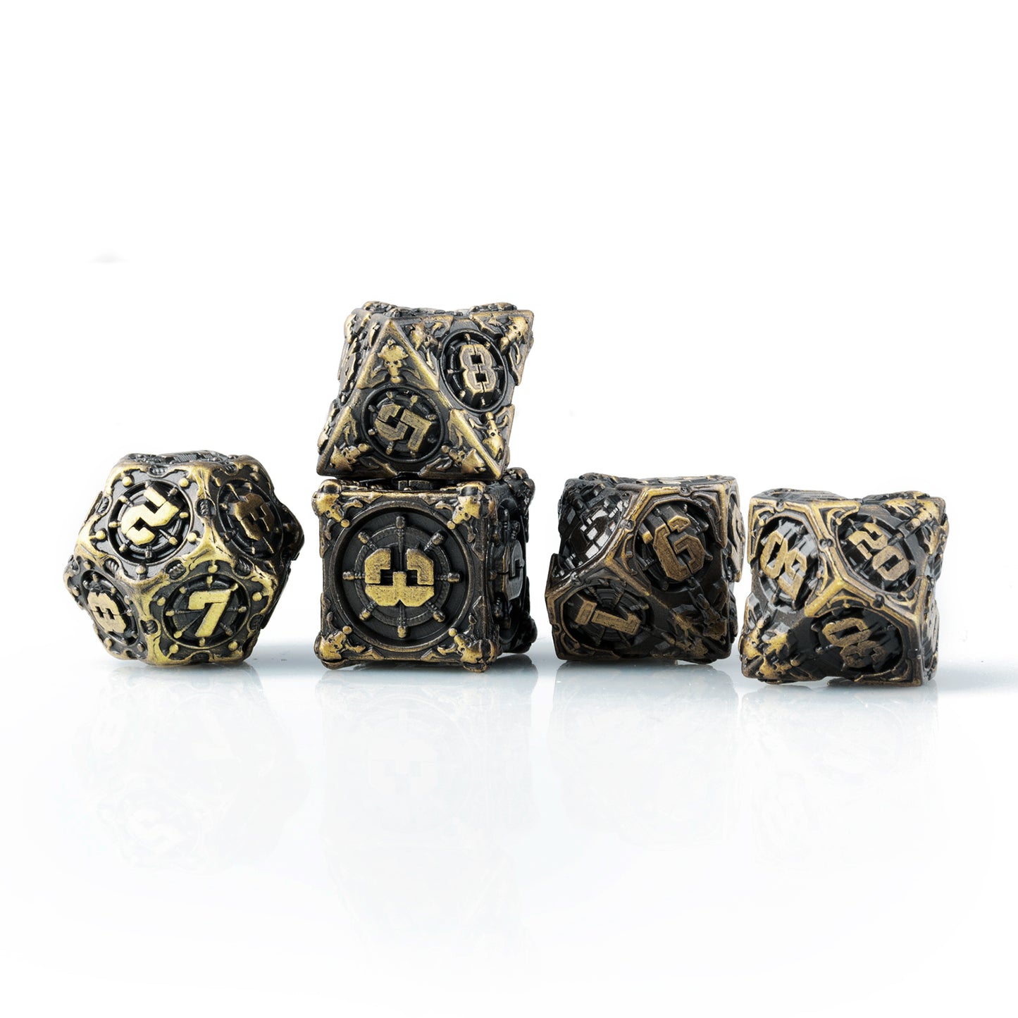 7 die DND Metal Polyhedral Dice Set for Dungeon and Dragon Role Playing Games Pathfinder MTG RPG D&D Dice D20 Table Board games