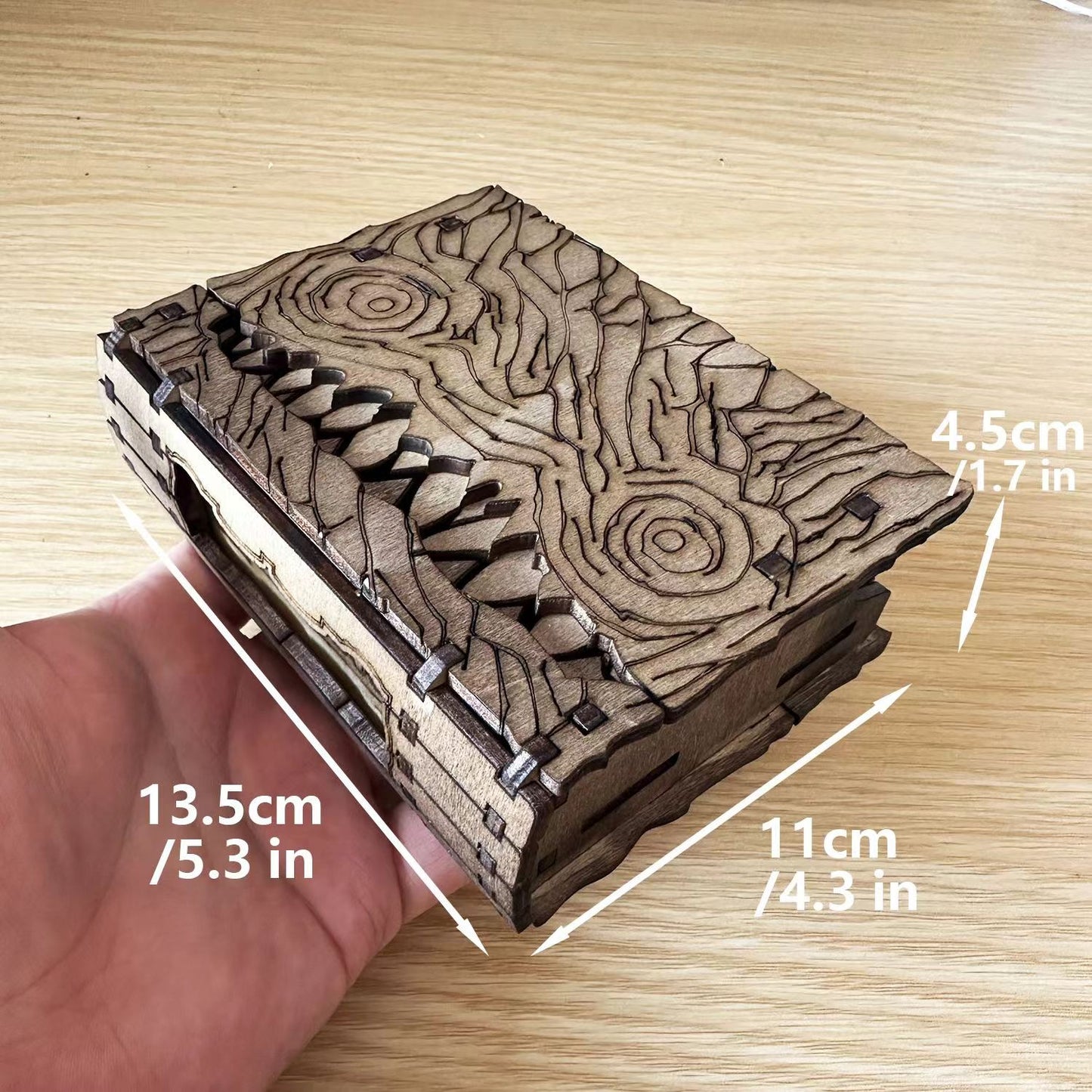 Notebook design Wooden DND Dice collection box for role play games rpg coc players